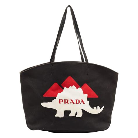 prada dinosaur tote|Prada Canapa Dinosaur Tote .